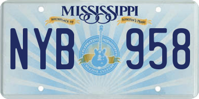 MS license plate NYB958