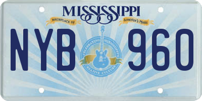 MS license plate NYB960
