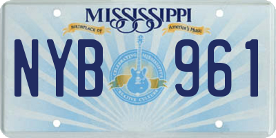MS license plate NYB961
