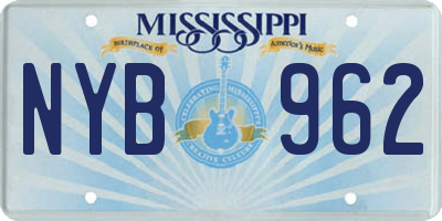 MS license plate NYB962