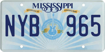 MS license plate NYB965