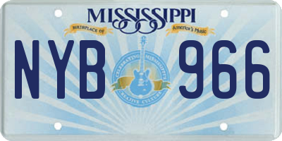 MS license plate NYB966