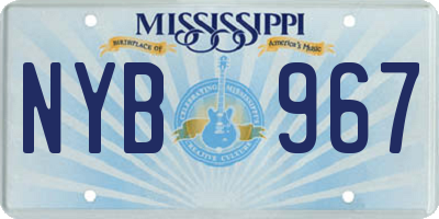 MS license plate NYB967