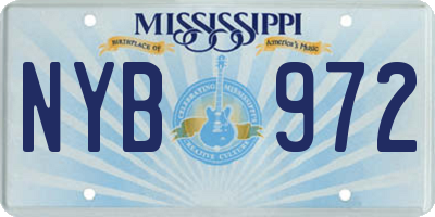 MS license plate NYB972