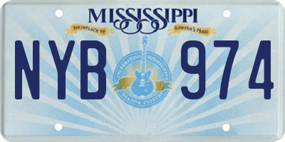 MS license plate NYB974