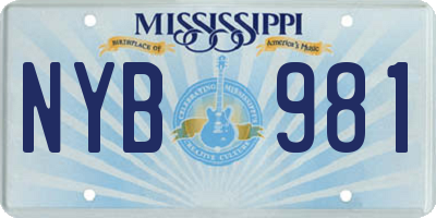MS license plate NYB981