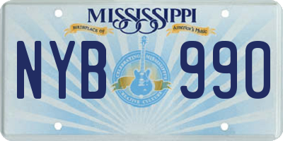 MS license plate NYB990
