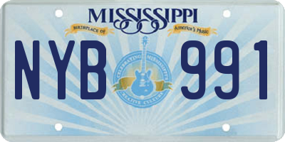 MS license plate NYB991