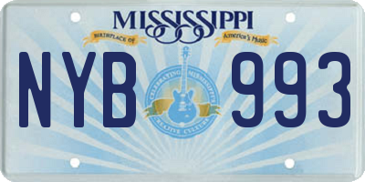 MS license plate NYB993