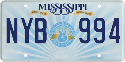 MS license plate NYB994