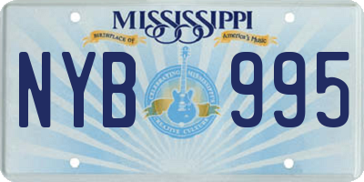 MS license plate NYB995