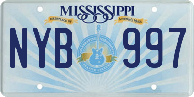 MS license plate NYB997