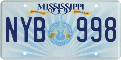 MS license plate NYB998