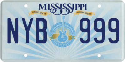 MS license plate NYB999