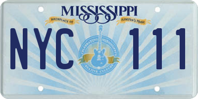 MS license plate NYC111