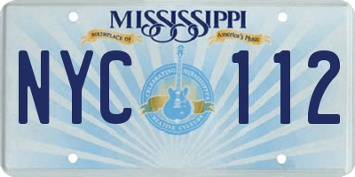 MS license plate NYC112