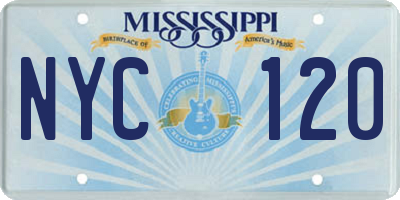 MS license plate NYC120