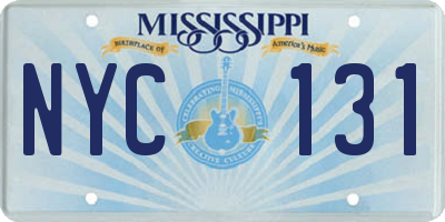 MS license plate NYC131