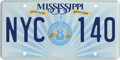 MS license plate NYC140