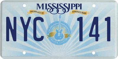MS license plate NYC141