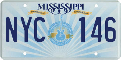 MS license plate NYC146