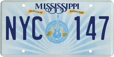 MS license plate NYC147