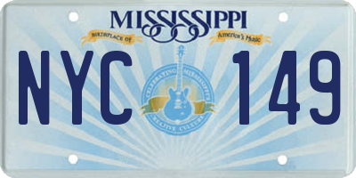 MS license plate NYC149