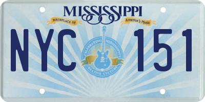 MS license plate NYC151