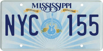 MS license plate NYC155