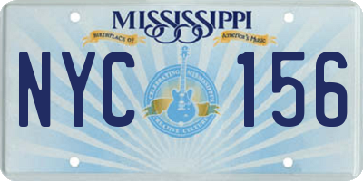 MS license plate NYC156