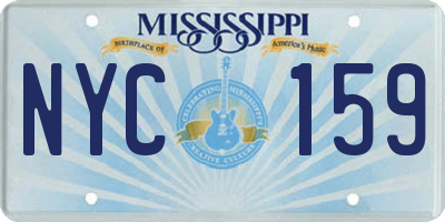 MS license plate NYC159