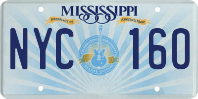 MS license plate NYC160