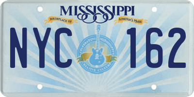 MS license plate NYC162