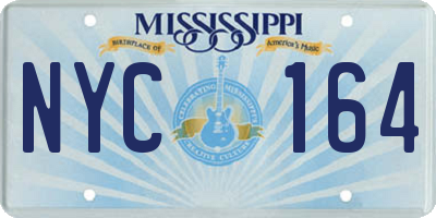 MS license plate NYC164