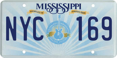 MS license plate NYC169