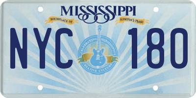 MS license plate NYC180
