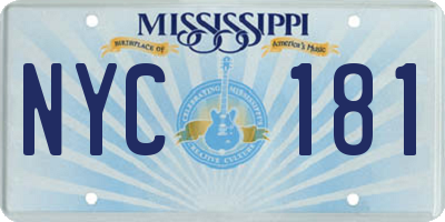 MS license plate NYC181