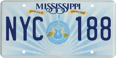 MS license plate NYC188