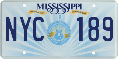 MS license plate NYC189