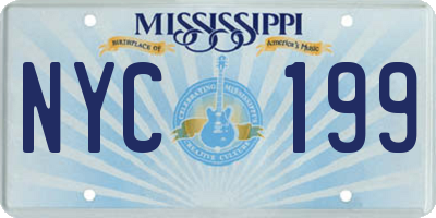 MS license plate NYC199