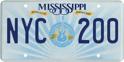 MS license plate NYC200