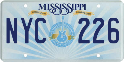 MS license plate NYC226