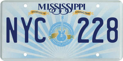 MS license plate NYC228