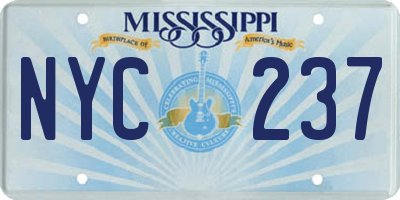 MS license plate NYC237