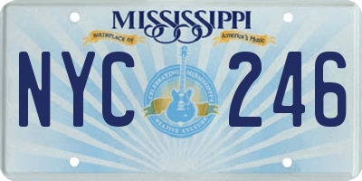 MS license plate NYC246