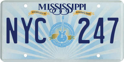 MS license plate NYC247