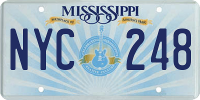 MS license plate NYC248