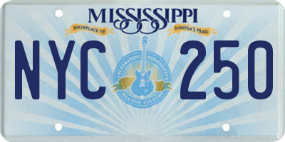 MS license plate NYC250