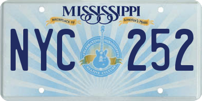 MS license plate NYC252