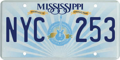 MS license plate NYC253